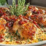 creamy one-pot tuscan chicken - featured image