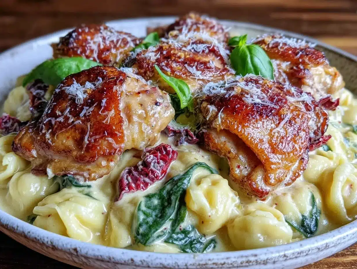 Creamy One-Pot Tuscan Chicken Pasta - featured image