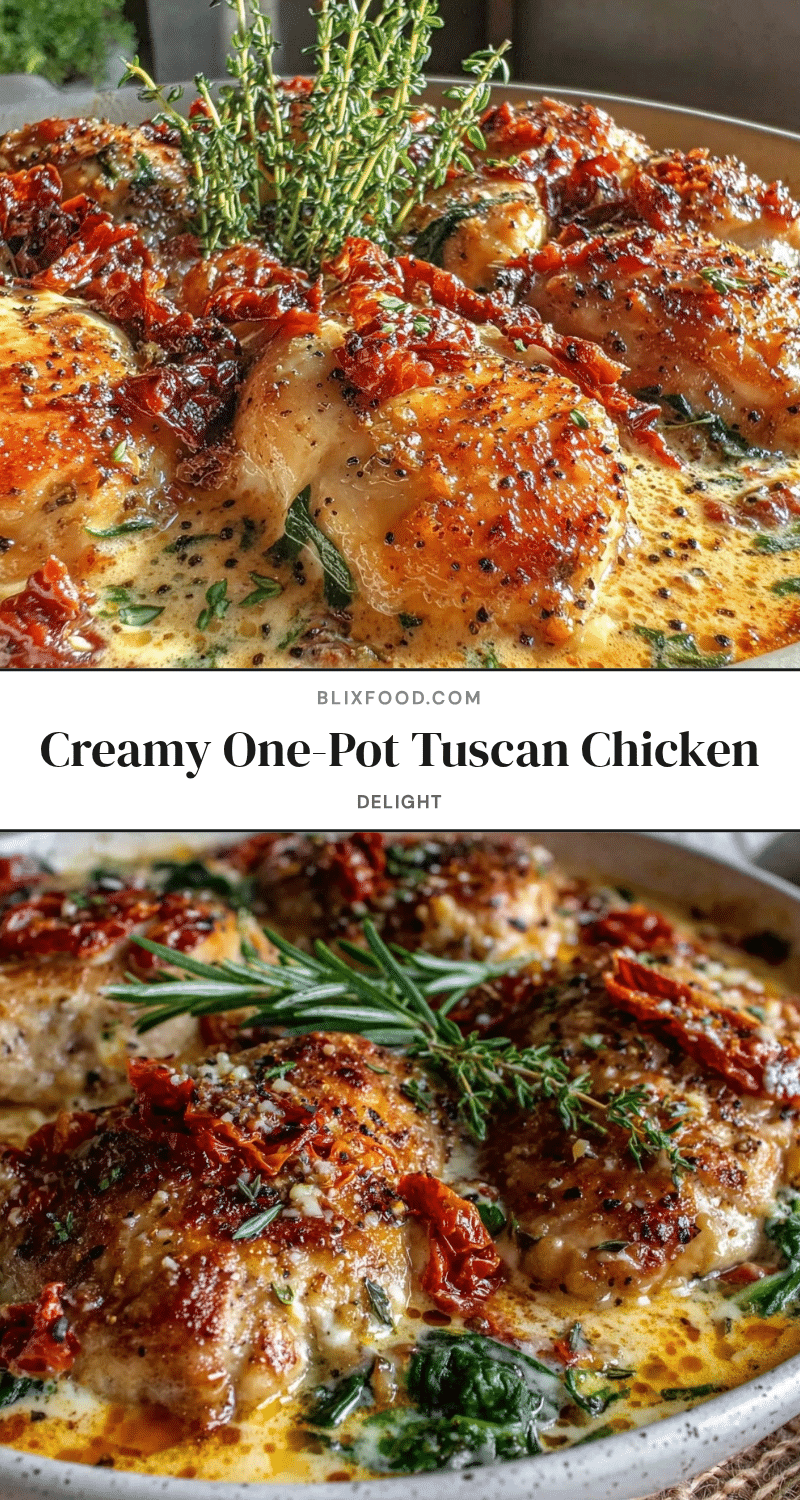 creamy one-pot tuscan chicken recipe