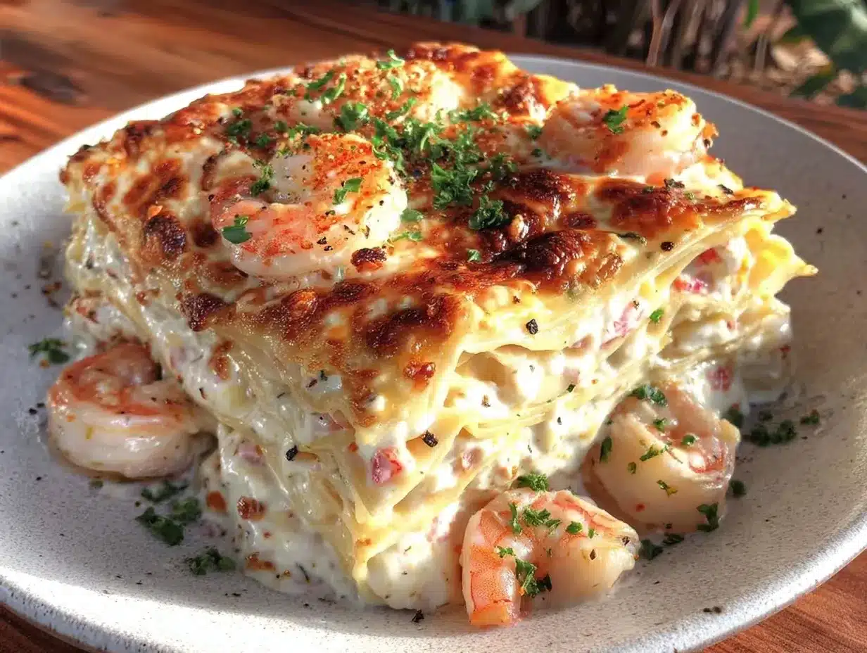 creamy seafood lasagna preparation steps
