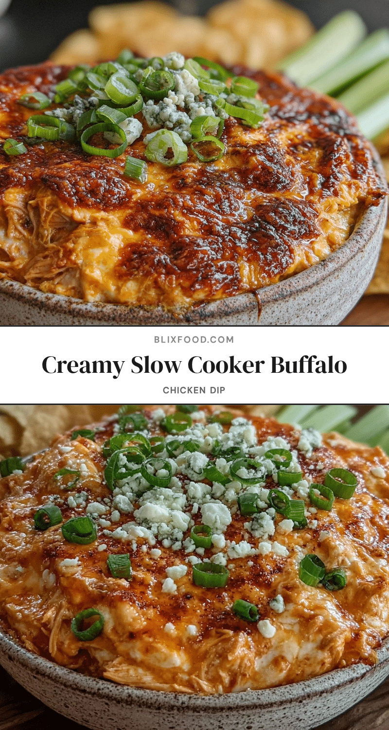 creamy slow cooker buffalo chicken dip recipe