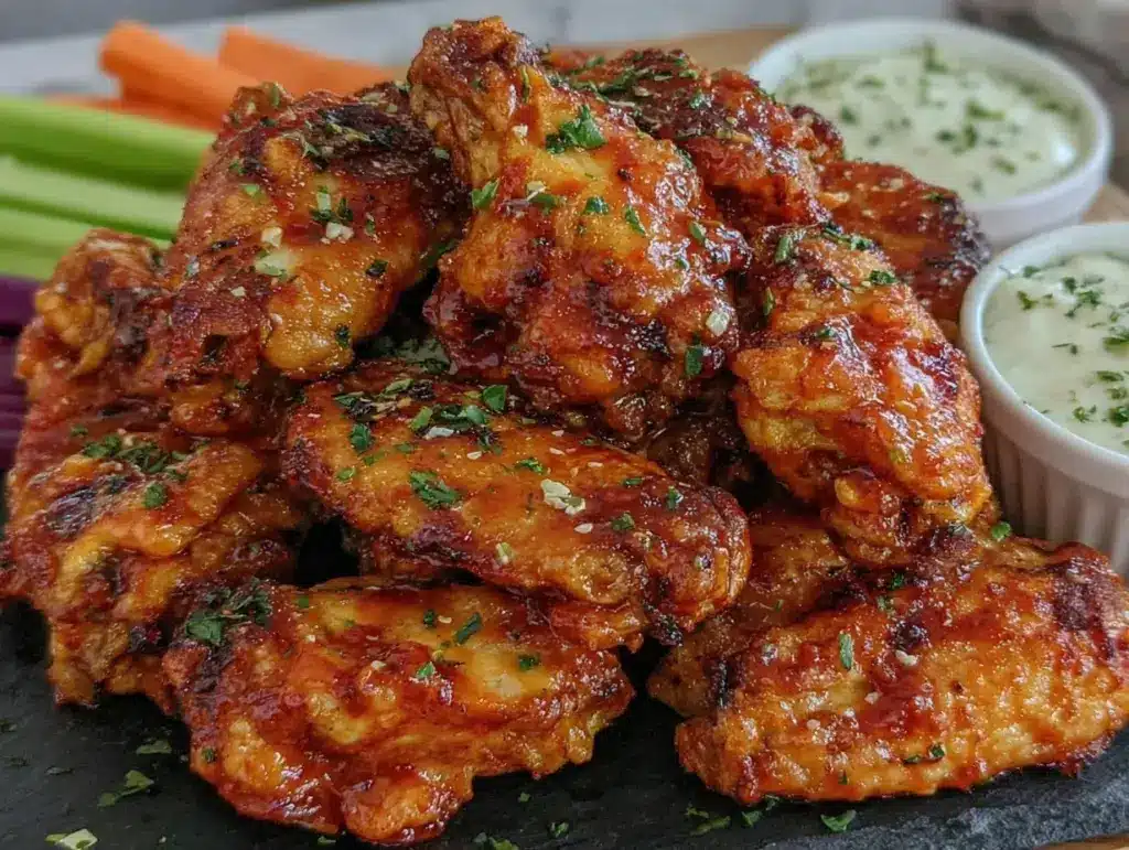 crispy air fryer chicken wings - featured image