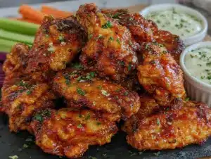 crispy air fryer chicken wings - featured image