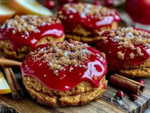 crispy apple-shaped cinnamon cookies - featured image