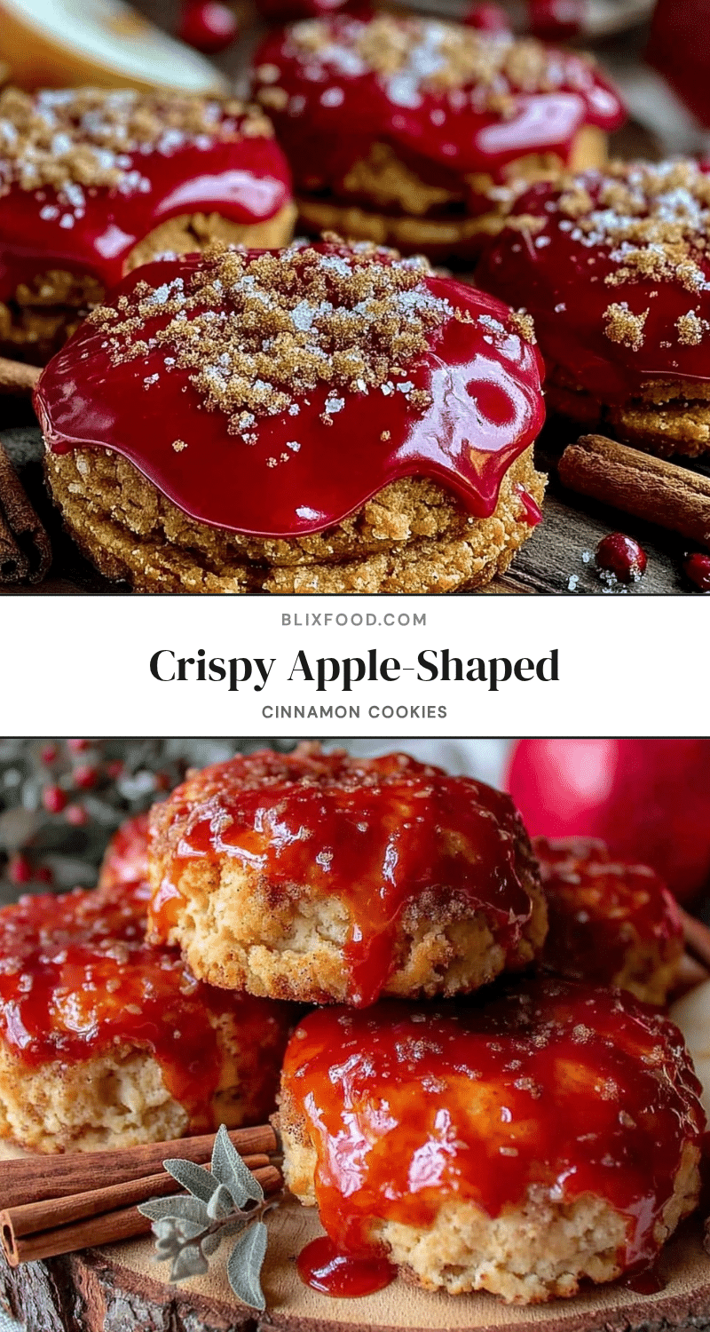crispy apple-shaped cinnamon cookies recipe