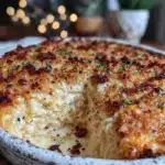 crispy cheesy zucchini casserole - featured image