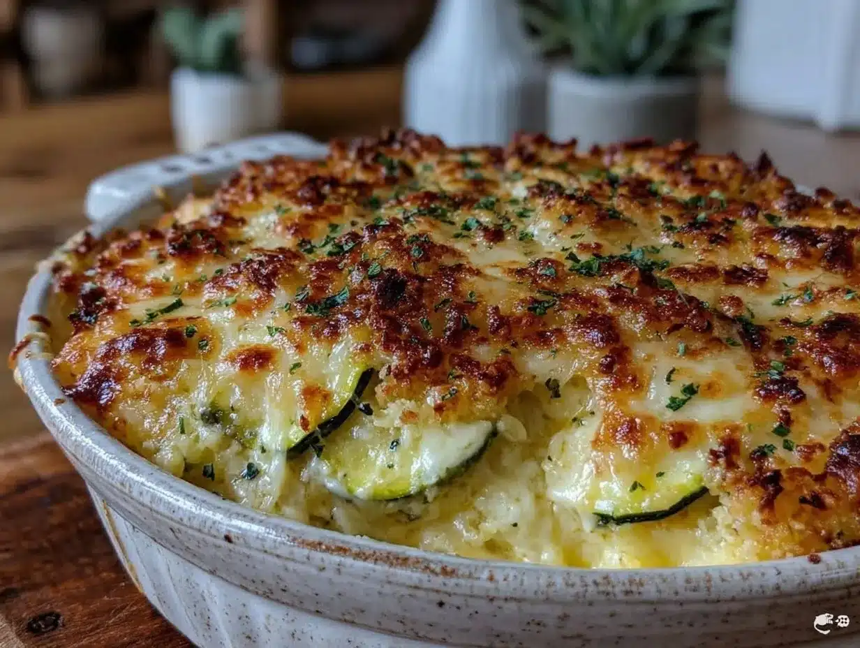 crispy cheesy zucchini casserole preparation steps