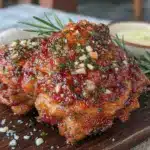 crispy garlic butter air fryer chicken thighs - featured image
