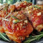 crispy honey balsamic chicken thighs - featured image