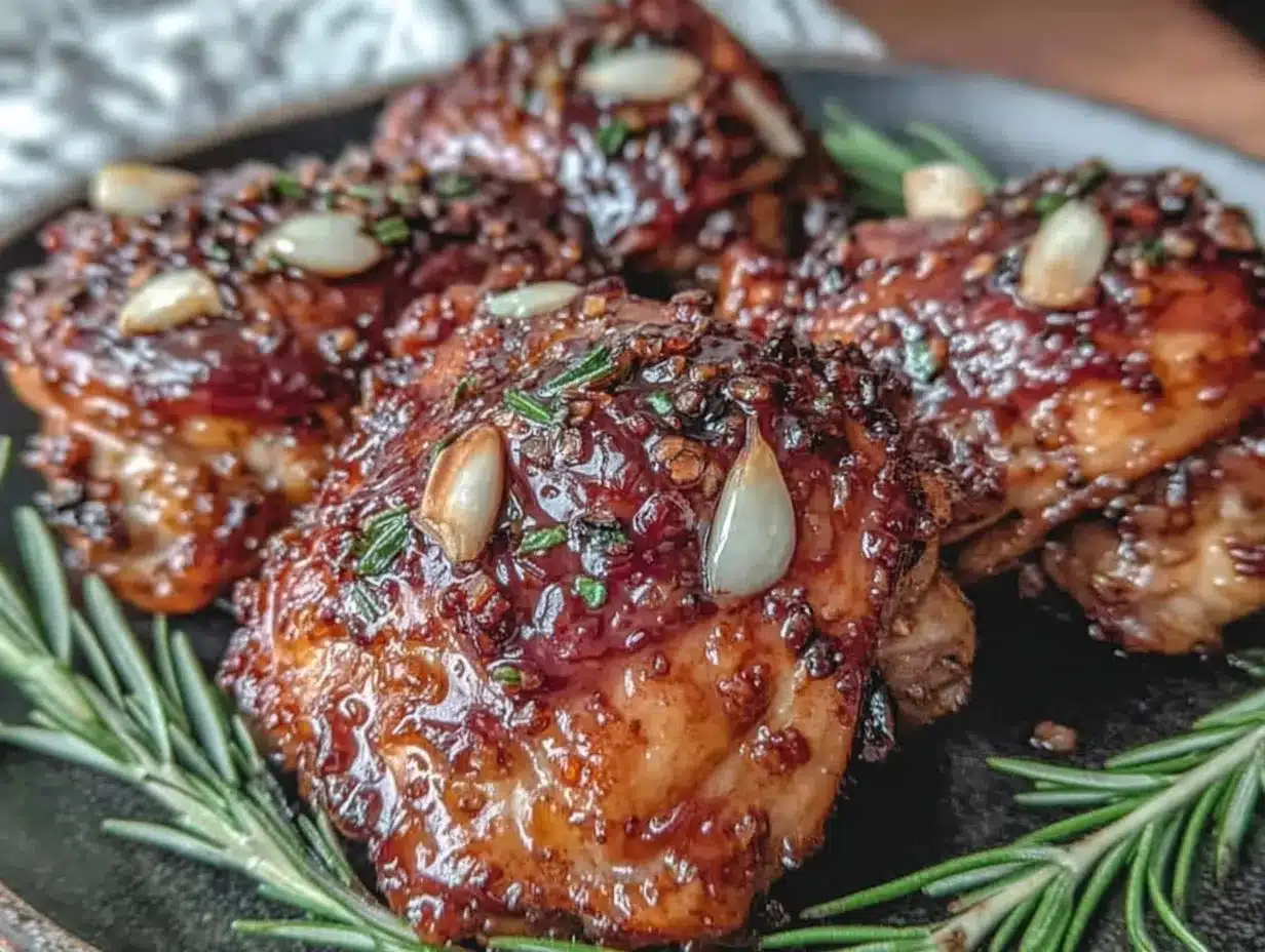 crispy honey balsamic chicken thighs preparation steps