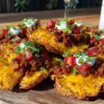 crispy loaded potato skin nachos - featured image