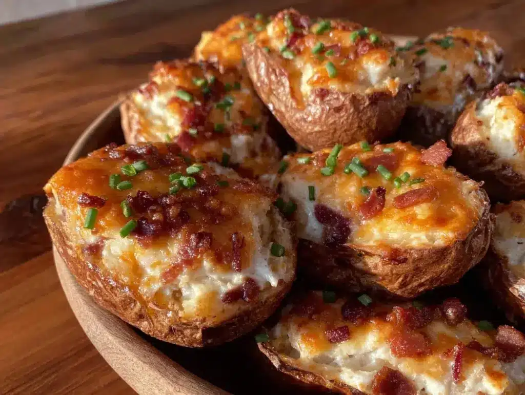 crispy loaded twice-baked potatoes - featured image