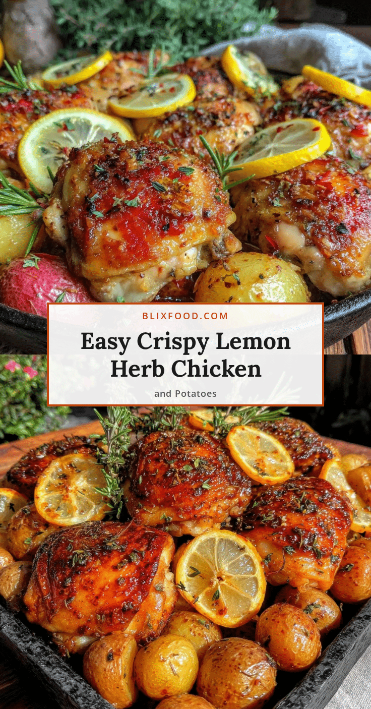 crispy one-pan lemon herb chicken with potatoes recipe