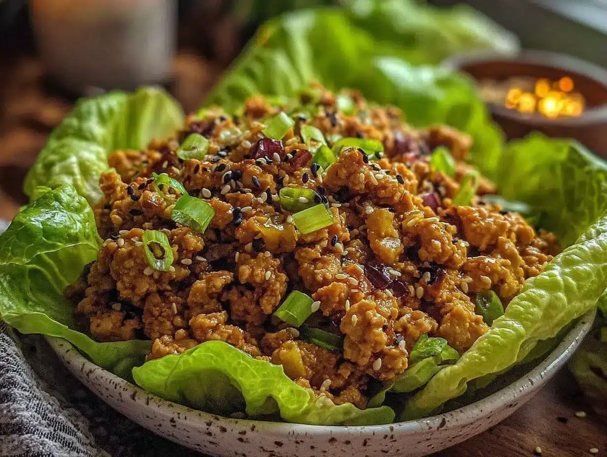 crispy PF Changs chicken lettuce wraps preparation steps