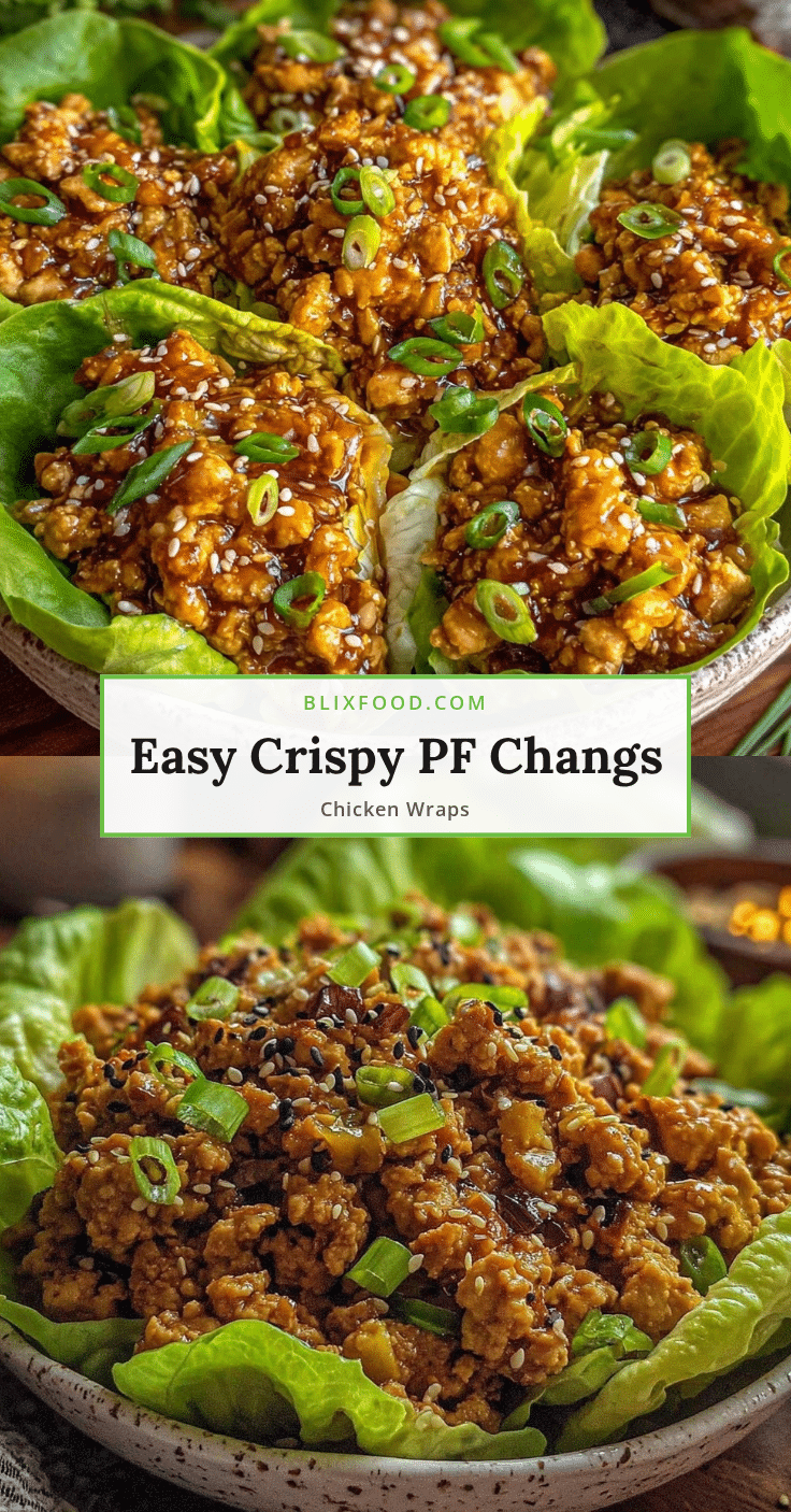 crispy PF Changs chicken lettuce wraps recipe