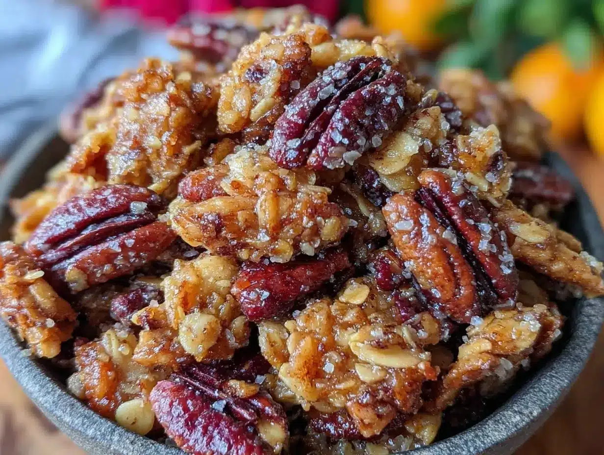 crunchy maple pecan granola recipe preparation steps