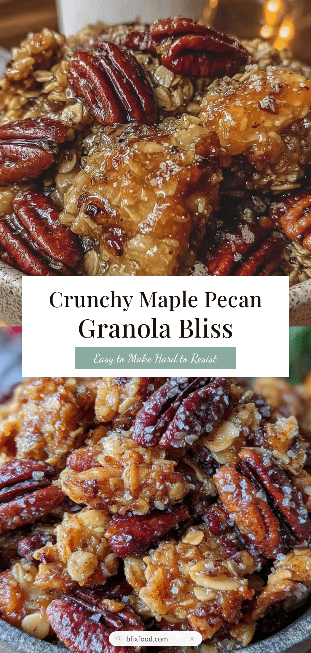 crunchy maple pecan granola recipe recipe