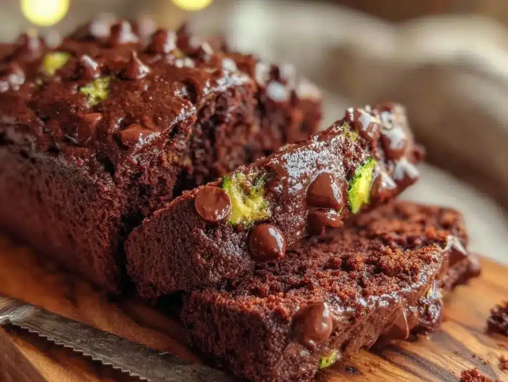 double chocolate chip zucchini bread - featured image