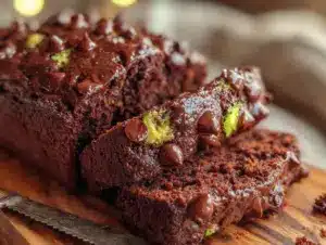 double chocolate chip zucchini bread - featured image