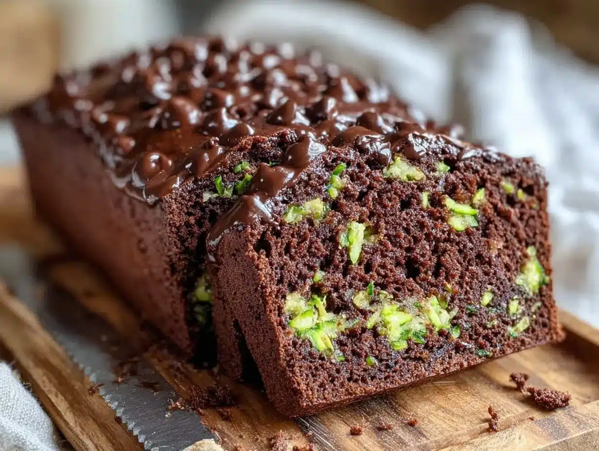 double chocolate chip zucchini bread preparation steps