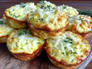 easy crispy mini zucchini quiche bites - featured image