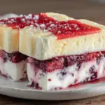 easy frozen bomb pop popsicle cake - featured image