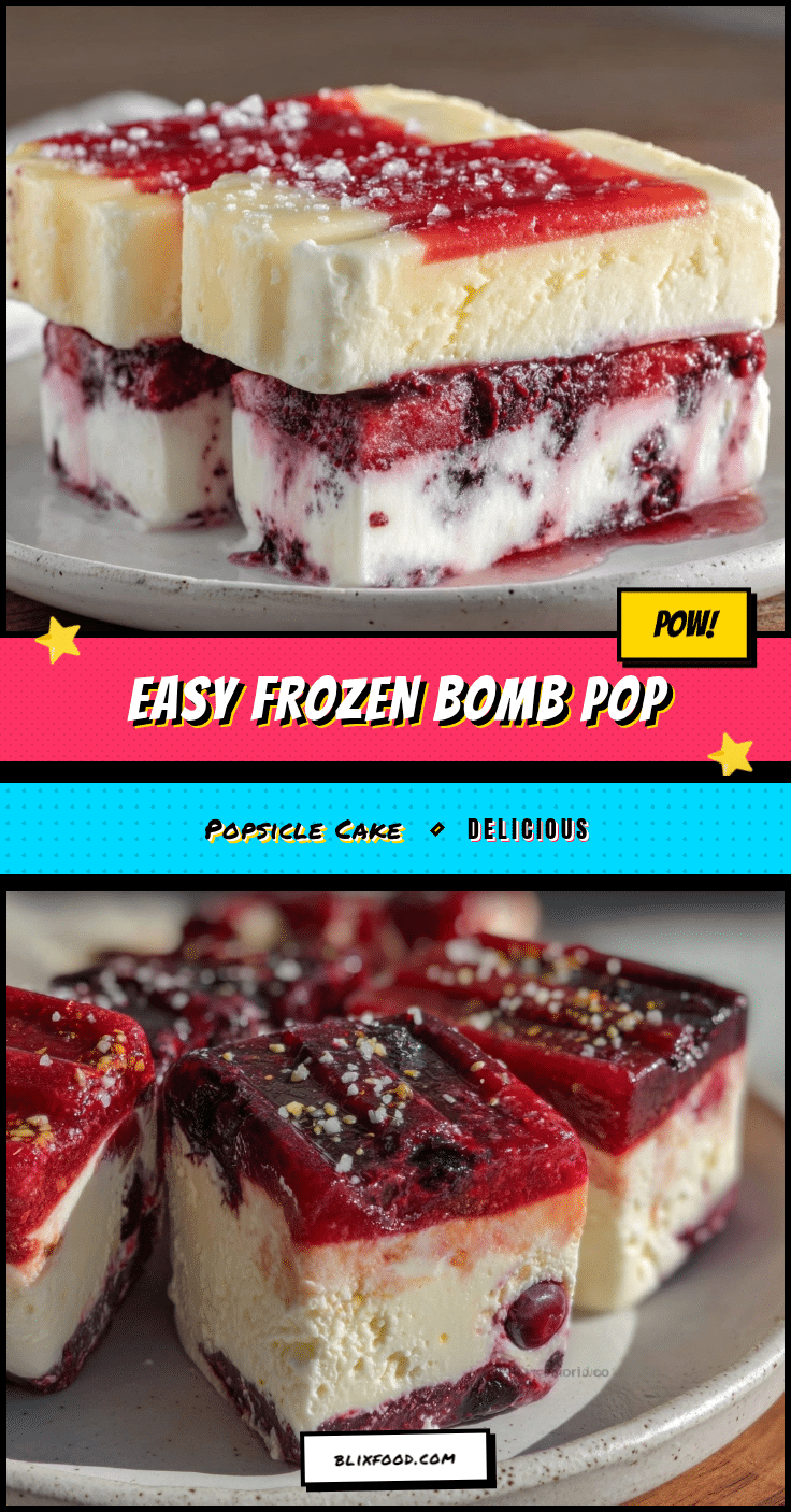 easy frozen bomb pop popsicle cake recipe