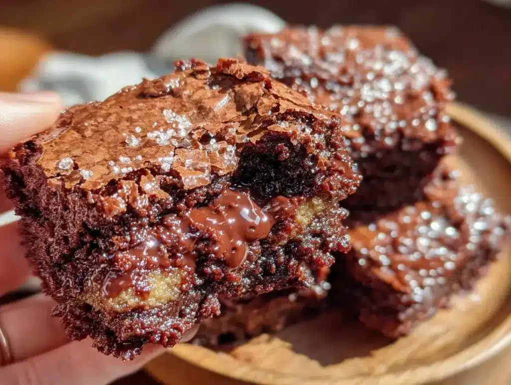 easy fudgy nutella brownies - featured image