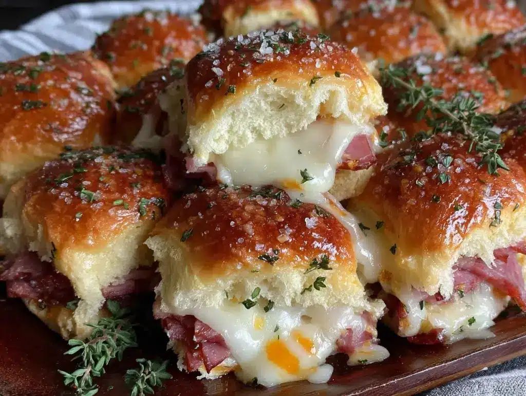 easy ham and cheese sliders - featured image