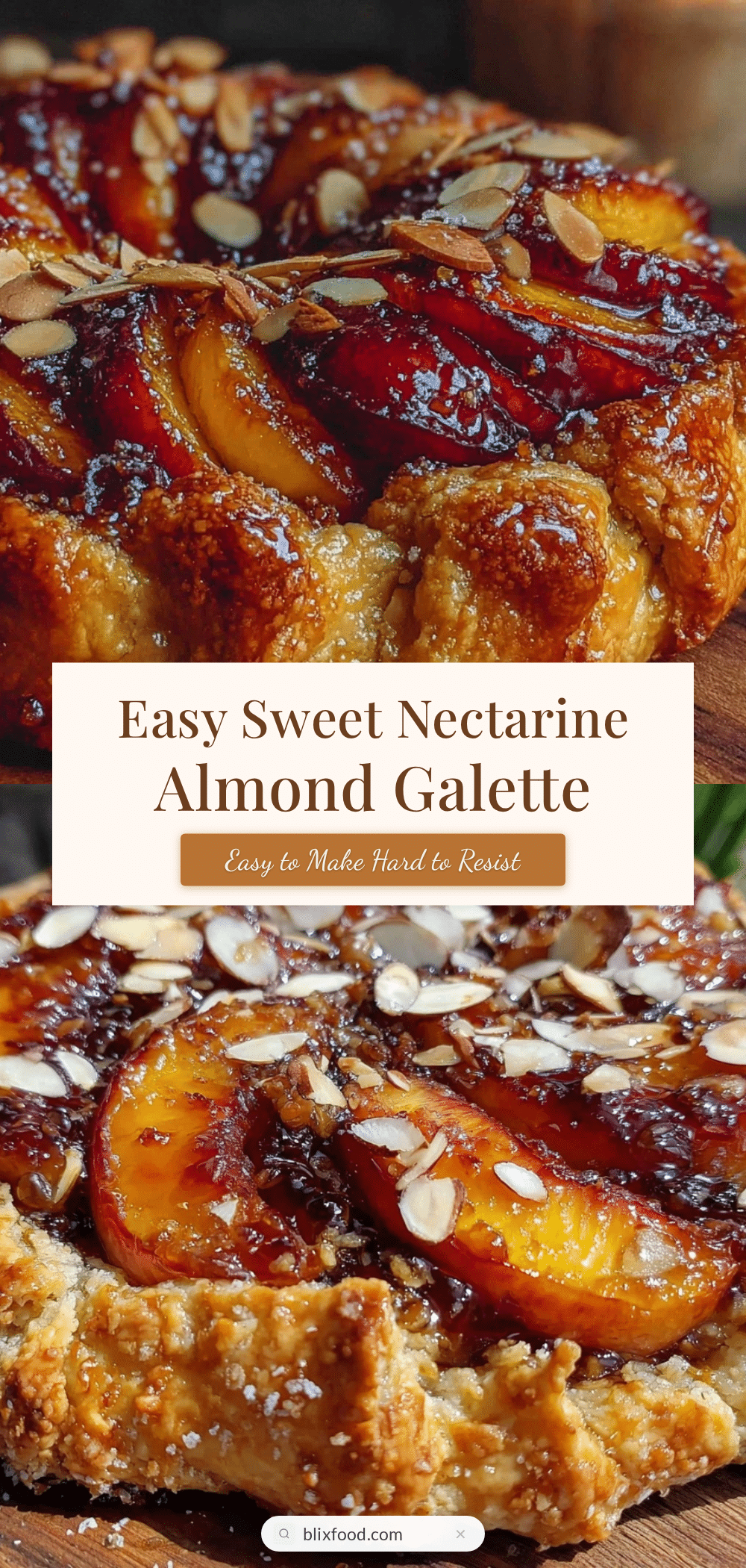 Easy Nectarine Almond Breakfast Galette recipe