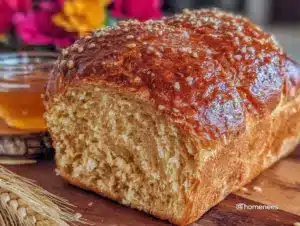 easy one-bowl honey wheat bread - featured image