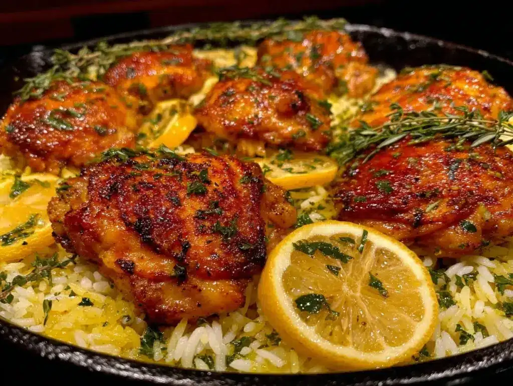 easy one-pan lemon butter chicken and rice - featured image