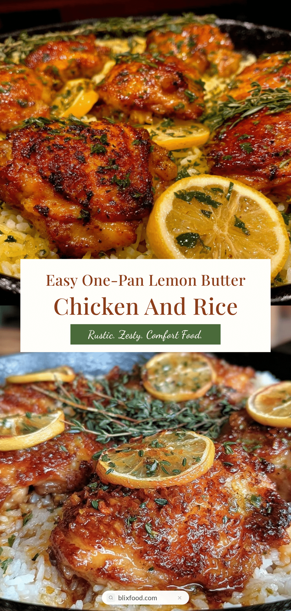easy one-pan lemon butter chicken and rice recipe