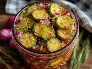 easy quick refrigerator bread and butter pickles - featured image