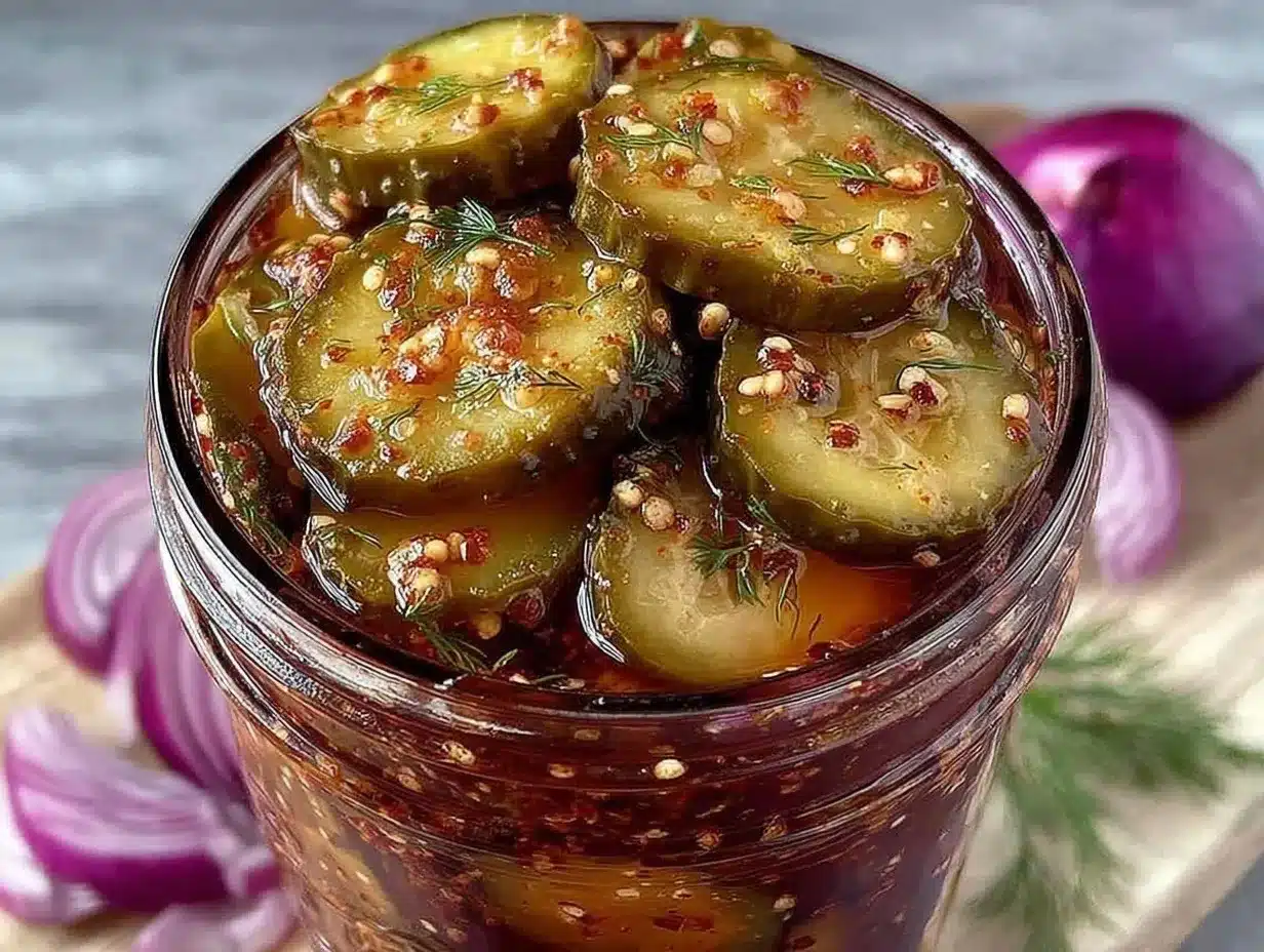 easy quick refrigerator bread and butter pickles preparation steps