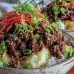 easy savory korean beef bowls - featured image