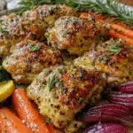 easy sheet pan lemon herb chicken - featured image