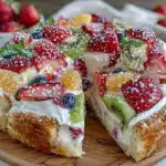 easy sugar cookie fruit pizza - featured image