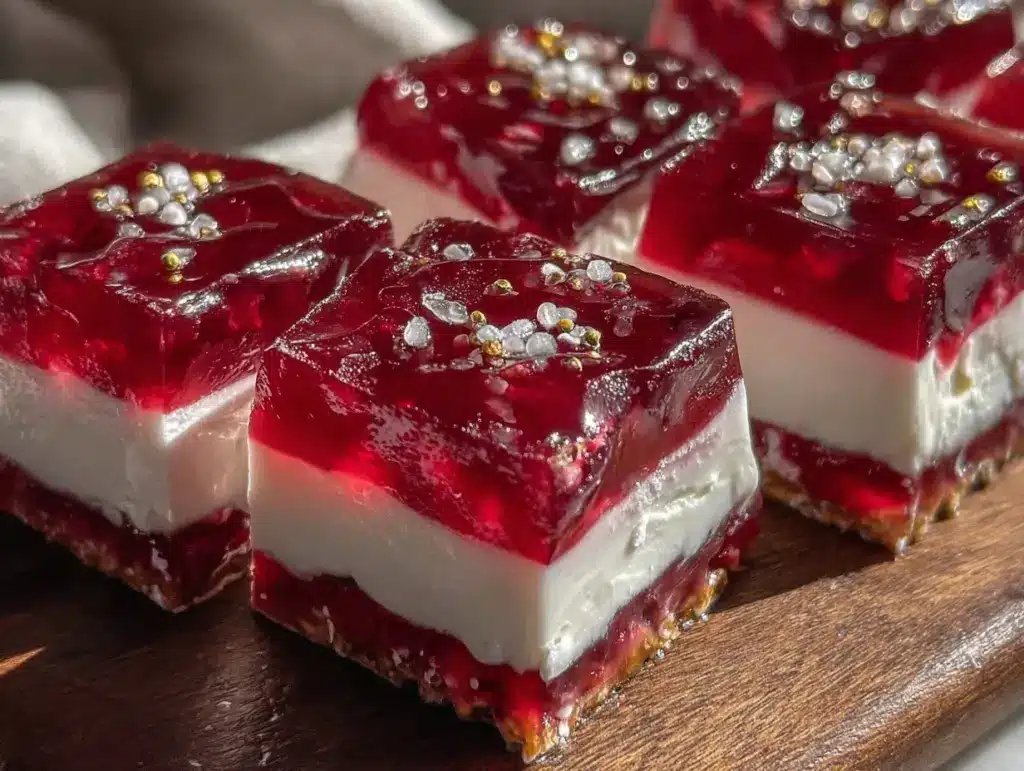 festive layered flag jello shots - featured image