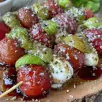 fresh caprese skewers - featured image
