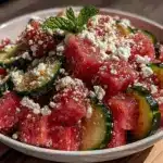 Fresh Cucumber Watermelon Feta Salad - featured image