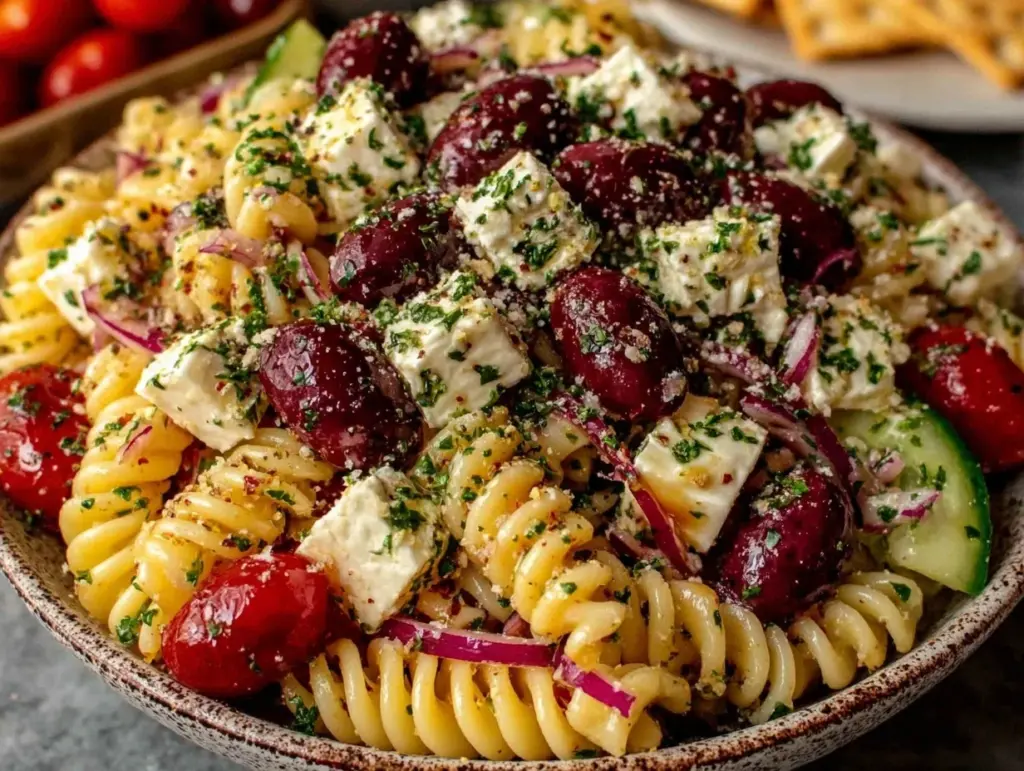 Fresh Greek Pasta Salad - featured image