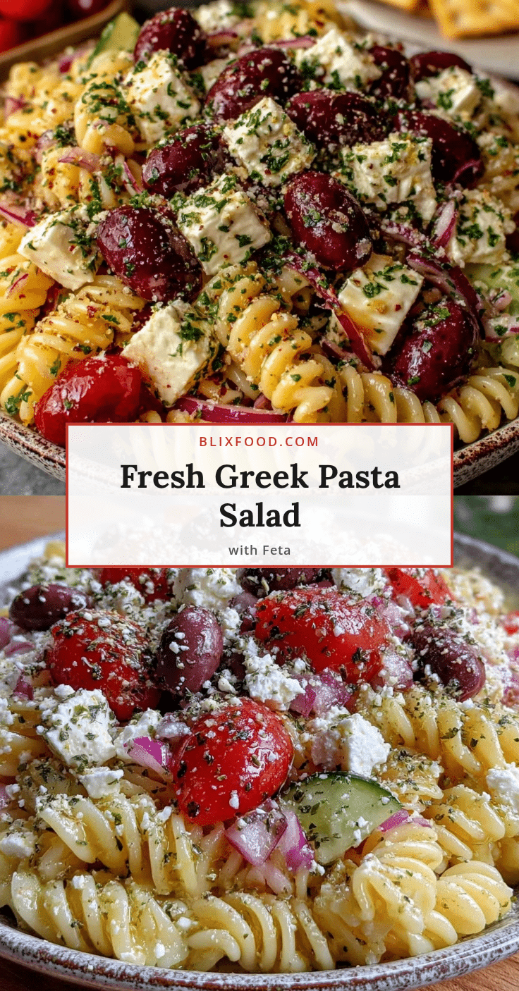 Fresh Greek Pasta Salad recipe