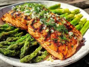 fresh grilled lemon herb salmon - featured image