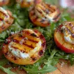 fresh grilled peach and burrata salad - featured image