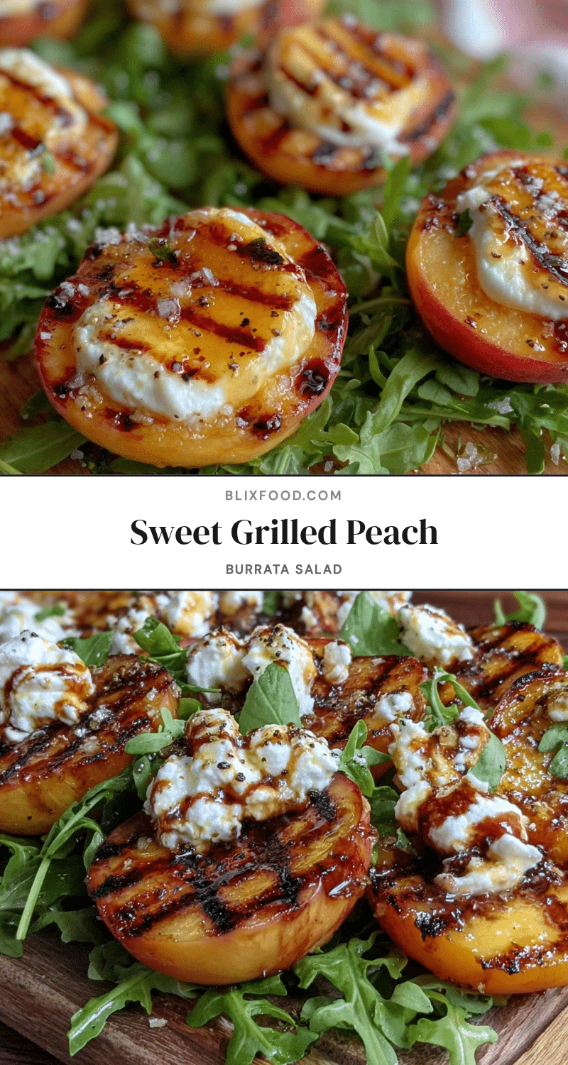 fresh grilled peach and burrata salad recipe