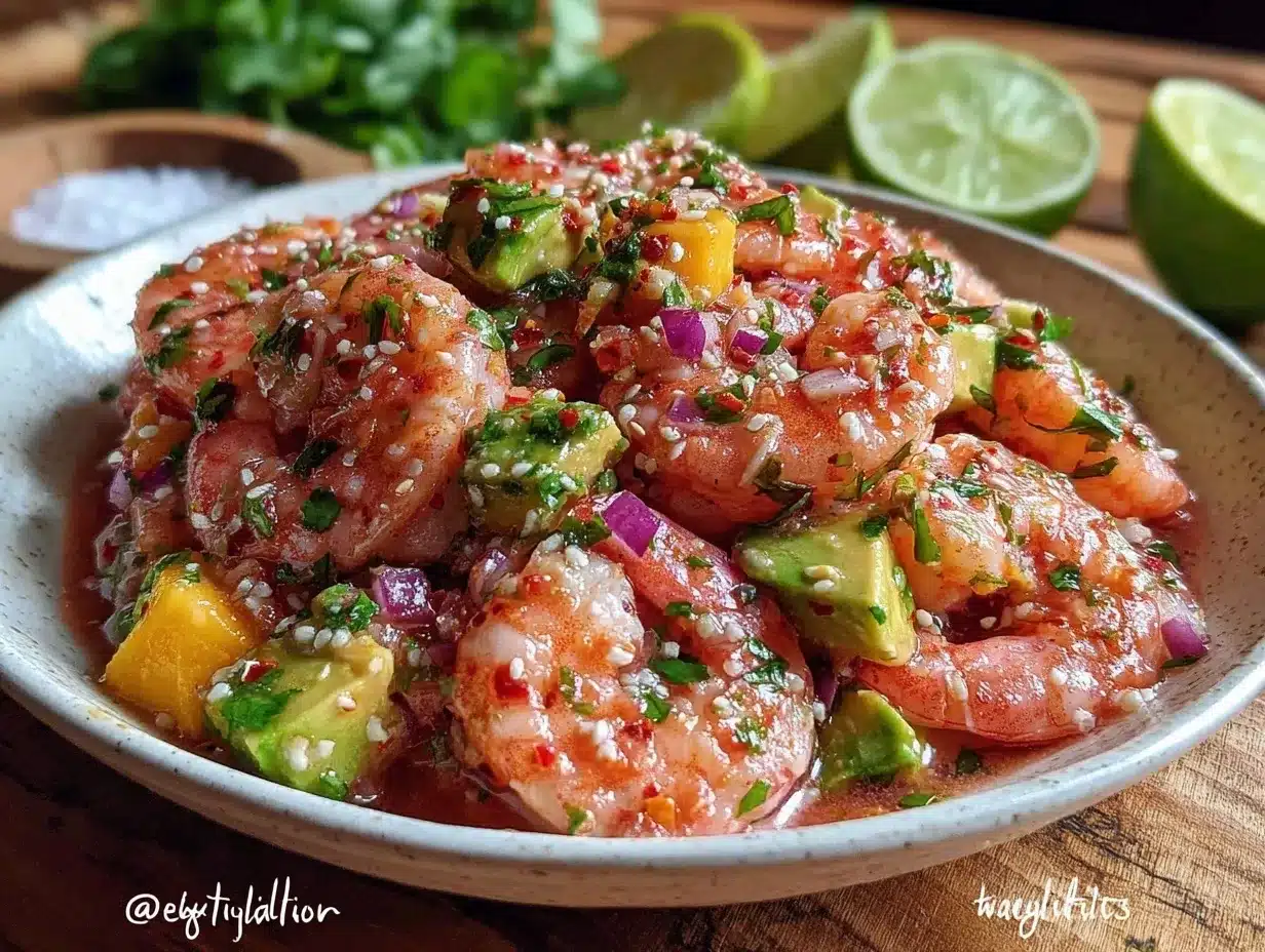 fresh shrimp ceviche preparation steps