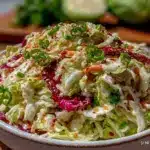 fresh tangy vinegar coleslaw - featured image