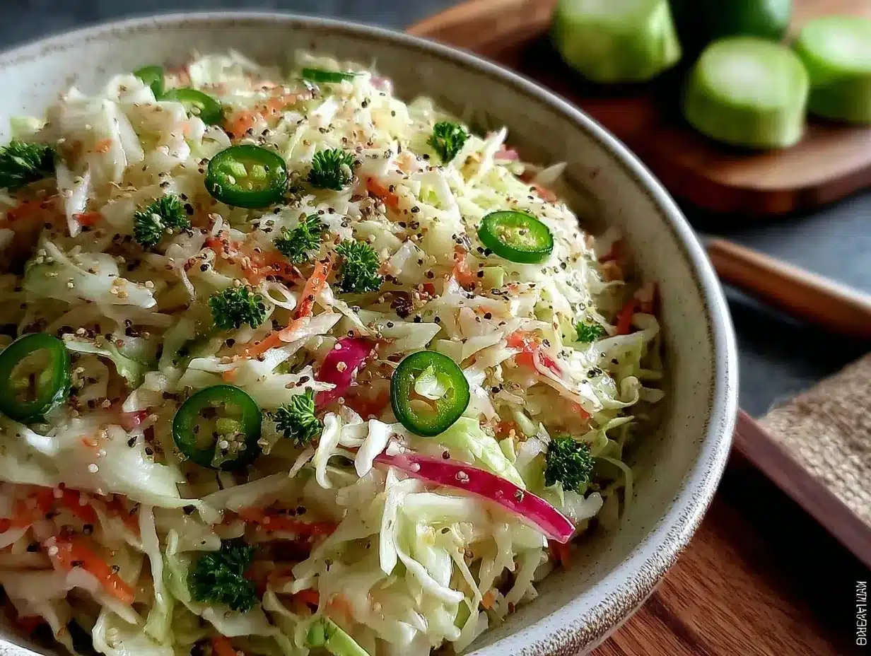 fresh tangy vinegar coleslaw preparation steps