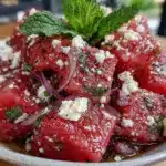 fresh watermelon feta salad - featured image
